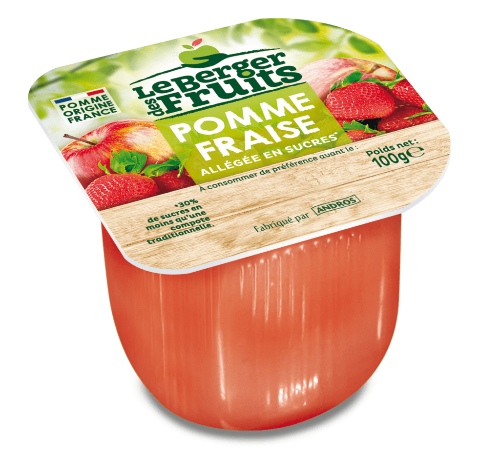 Compote pomme fraise 100G Andros - Grossiste Autres produits de