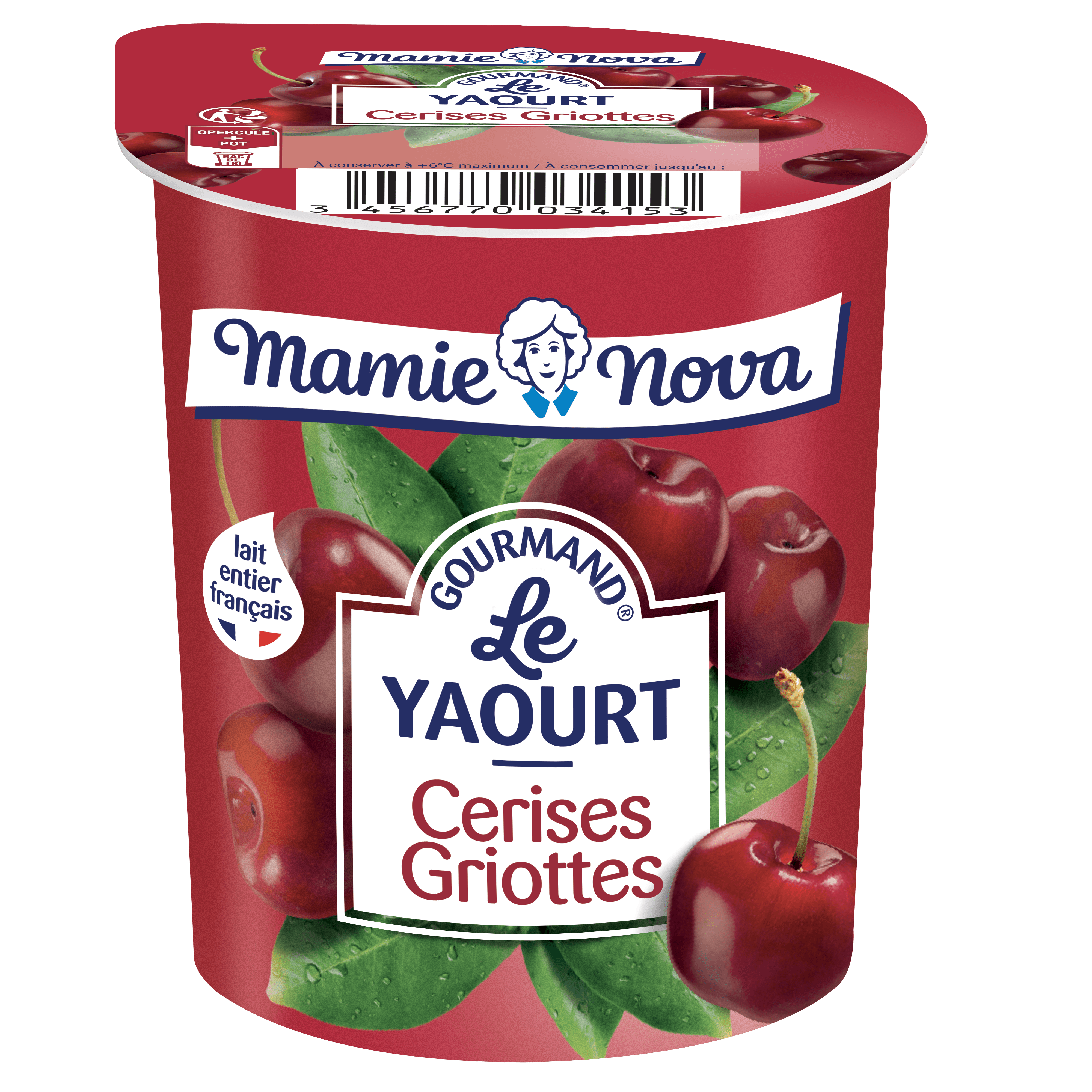 Gourmand® Yaourt Cerise Griotte MAMIE NOVA 150g (fermé)