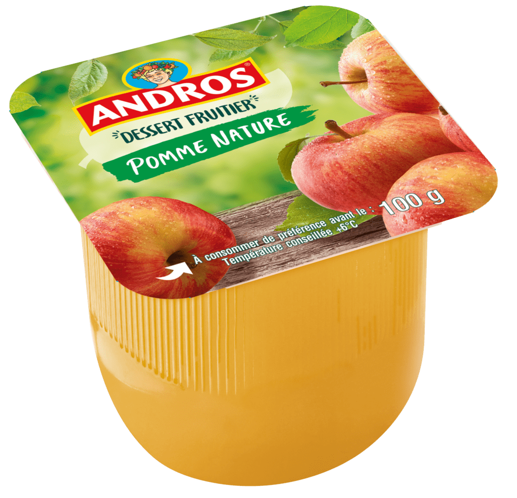 Compote dessert fruitier Pomme Vanille - Andros - 750g