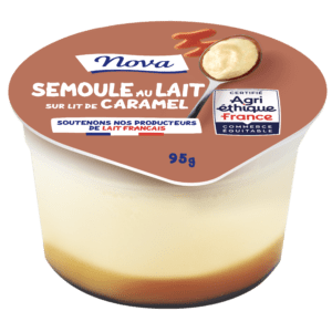 SEMOULE AU LAIT NAPPÉE CARAMEL NOVA AGRI-ETHIQUE FRANCE