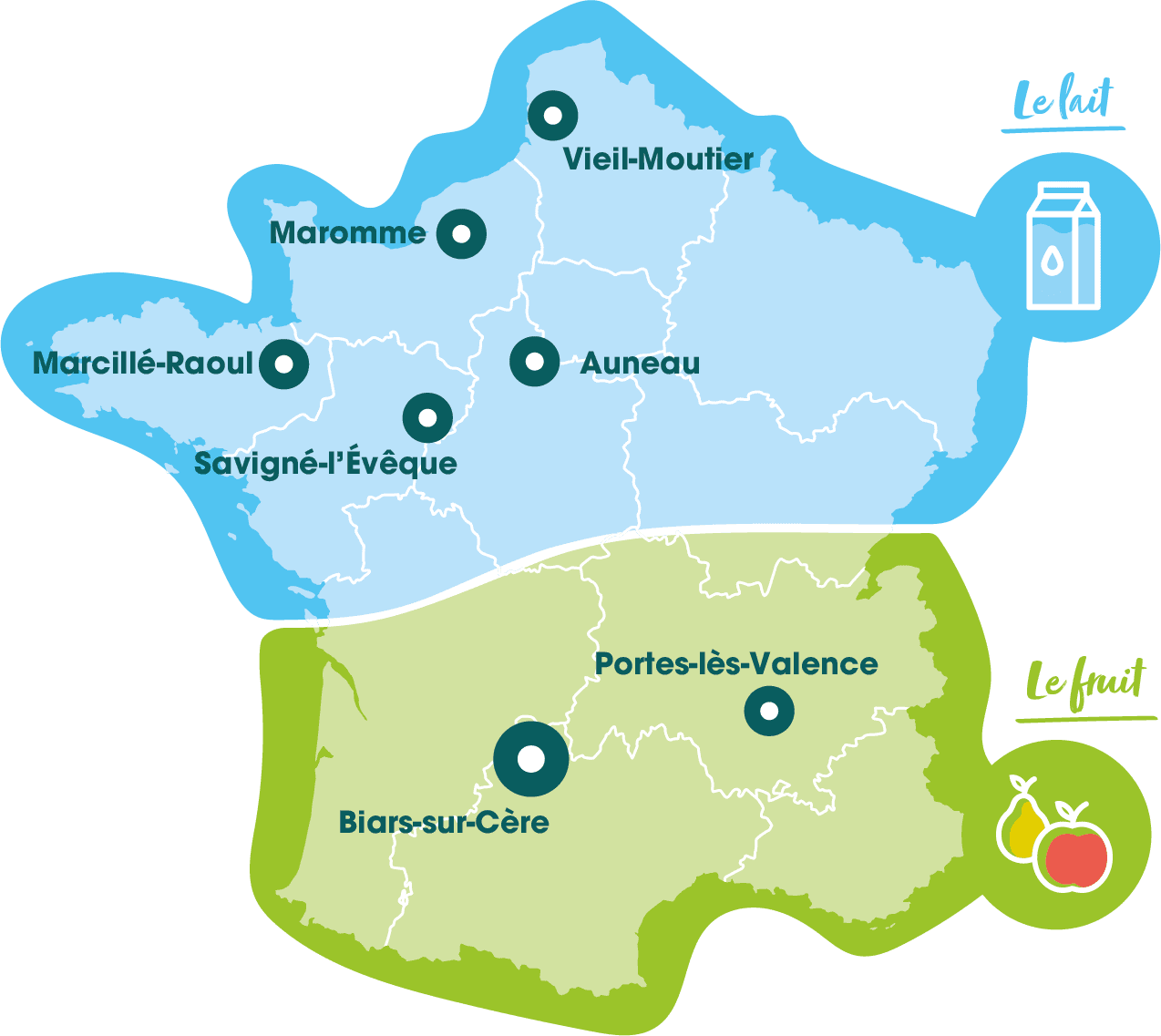 Sélectionnez l’usine de votre région et découvrez nos produits