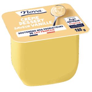 CRÈME DESSERT ONCTUEUSE SAVEUR VANILLE NOVA AGRI-ETHIQUE FRANCE