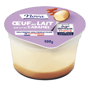 ŒUF AU LAIT NAPPÉ CARAMEL NOVA AGRI-ETHIQUE FRANCE