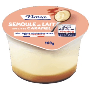 SEMOULE AU LAIT NAPPÉE CARAMEL NOVA AGRI-ETHIQUE FRANCE